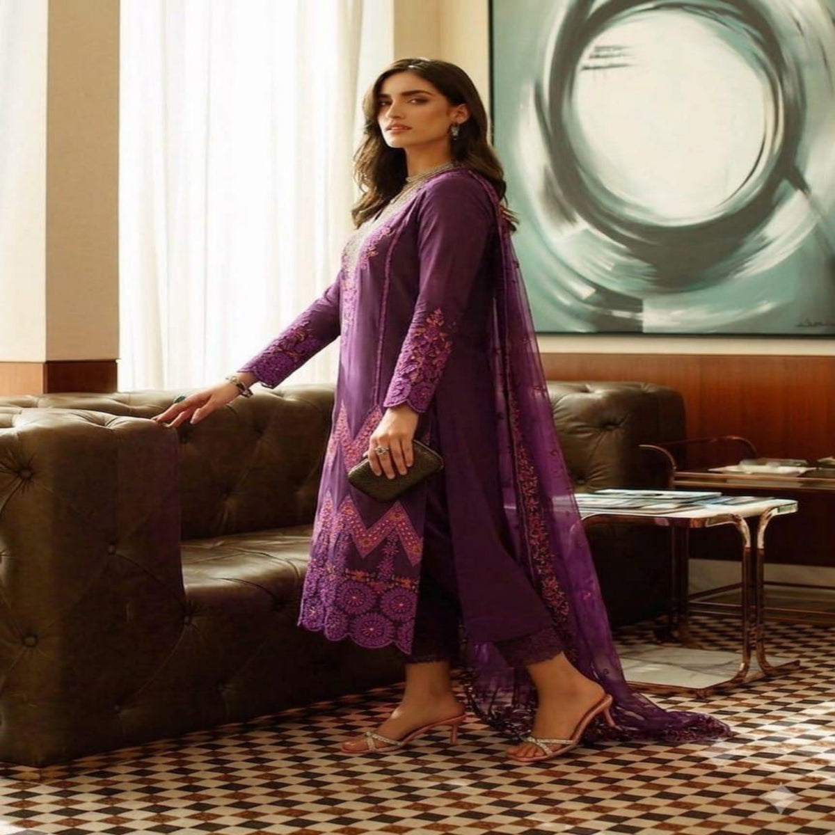 MUSHQ – LAWN CHIKANKARI EMBROIDERED COLLECTION