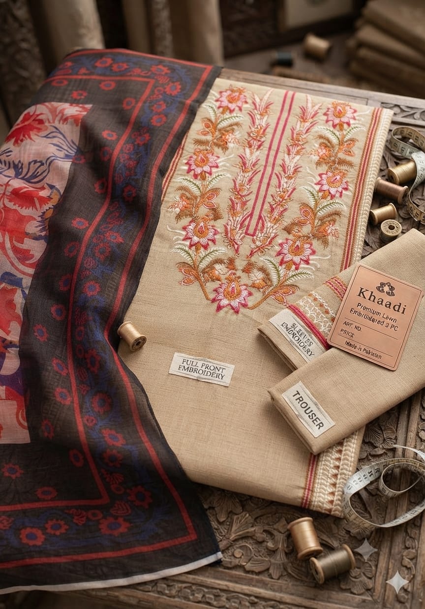 KHAADI – LAWN EMBROIDERED HIT CODE