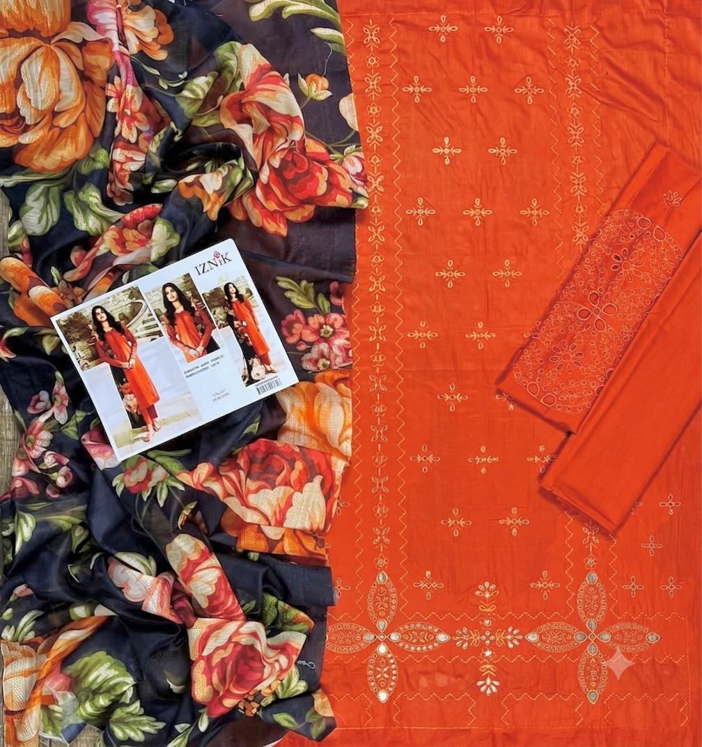 IZNIK – LAWN CHIKANKARI EMBROIDERED COLLECTION