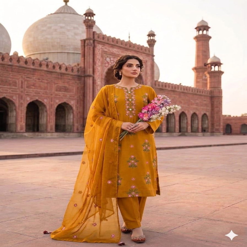 LAWN COTTON – EMBROIDERED &amp; SEQUENCE LUXURY COLLECTION