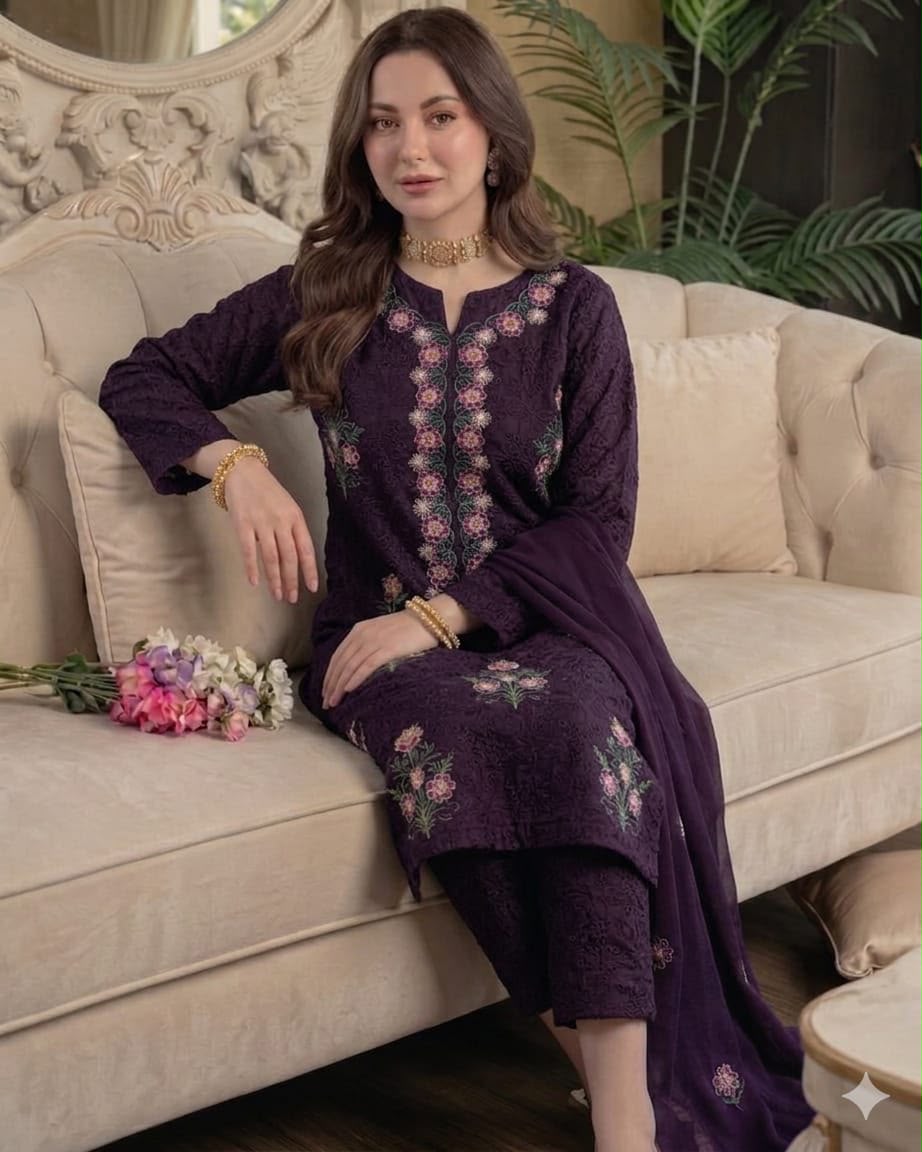 LAWN COTTON – EMBROIDERED &amp; SEQUENCE LUXURY COLLECTION