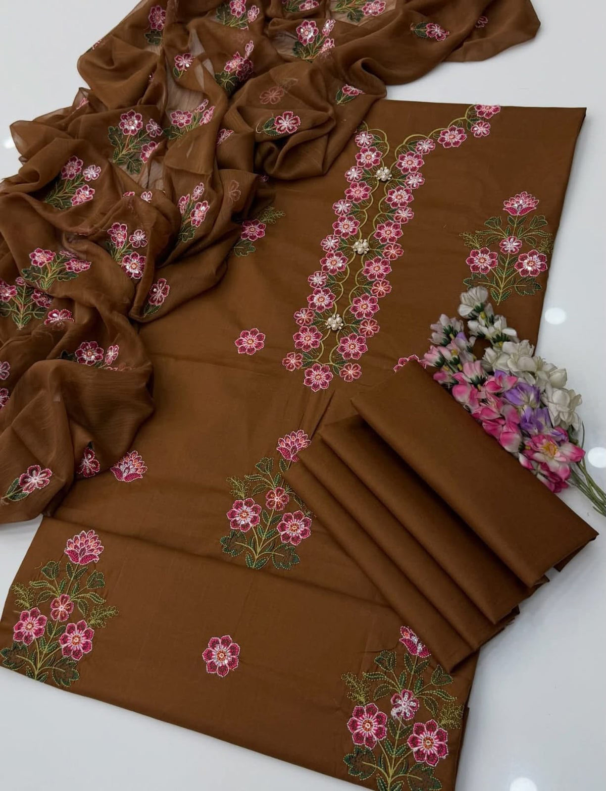 LAWN COTTON – EMBROIDERED &amp; SEQUENCE LUXURY COLLECTION