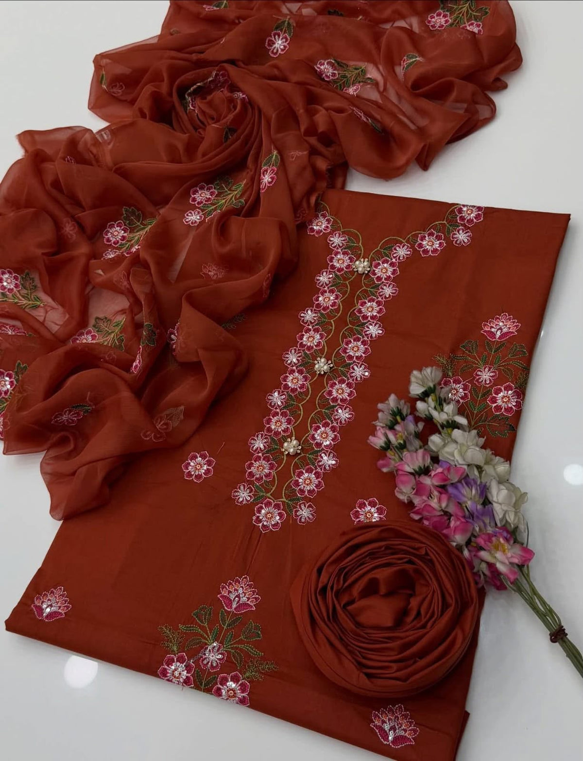 LAWN COTTON – EMBROIDERED &amp; SEQUENCE LUXURY COLLECTION