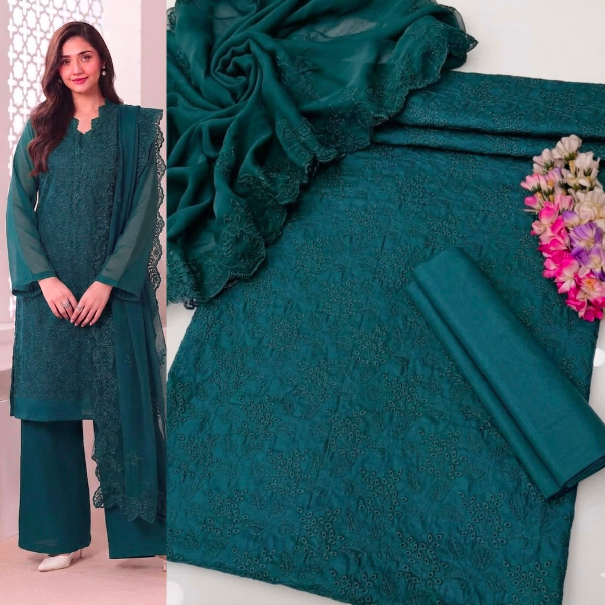 CHIKANKARI LAWN COTTON – LUXURY COLLECTION
