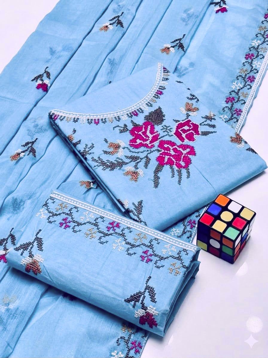 CROSS-STITCH MULTI-EMBROIDERED COLLECTION