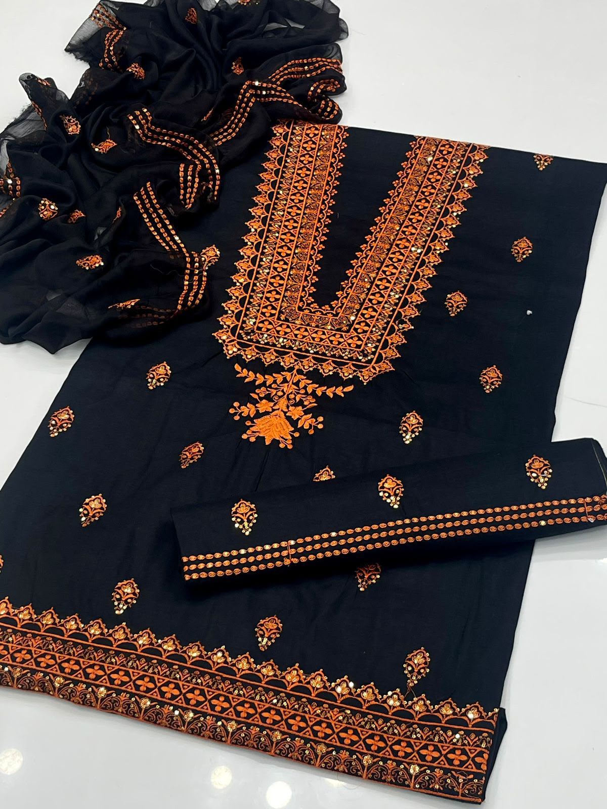 LAWN COTTON – EMBROIDERED SEQUENCE LUXURY COLLECTION