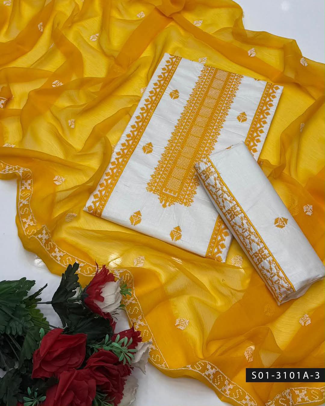 CROSS-STITCH MULTANI EMBROIDERED LAWN COTTON