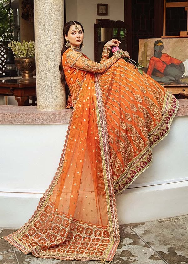 AFROZEH – LUXURY NET EMBROIDERED COLLECTION HEAVY EMBROIDERED 3-PIECE SUIT
