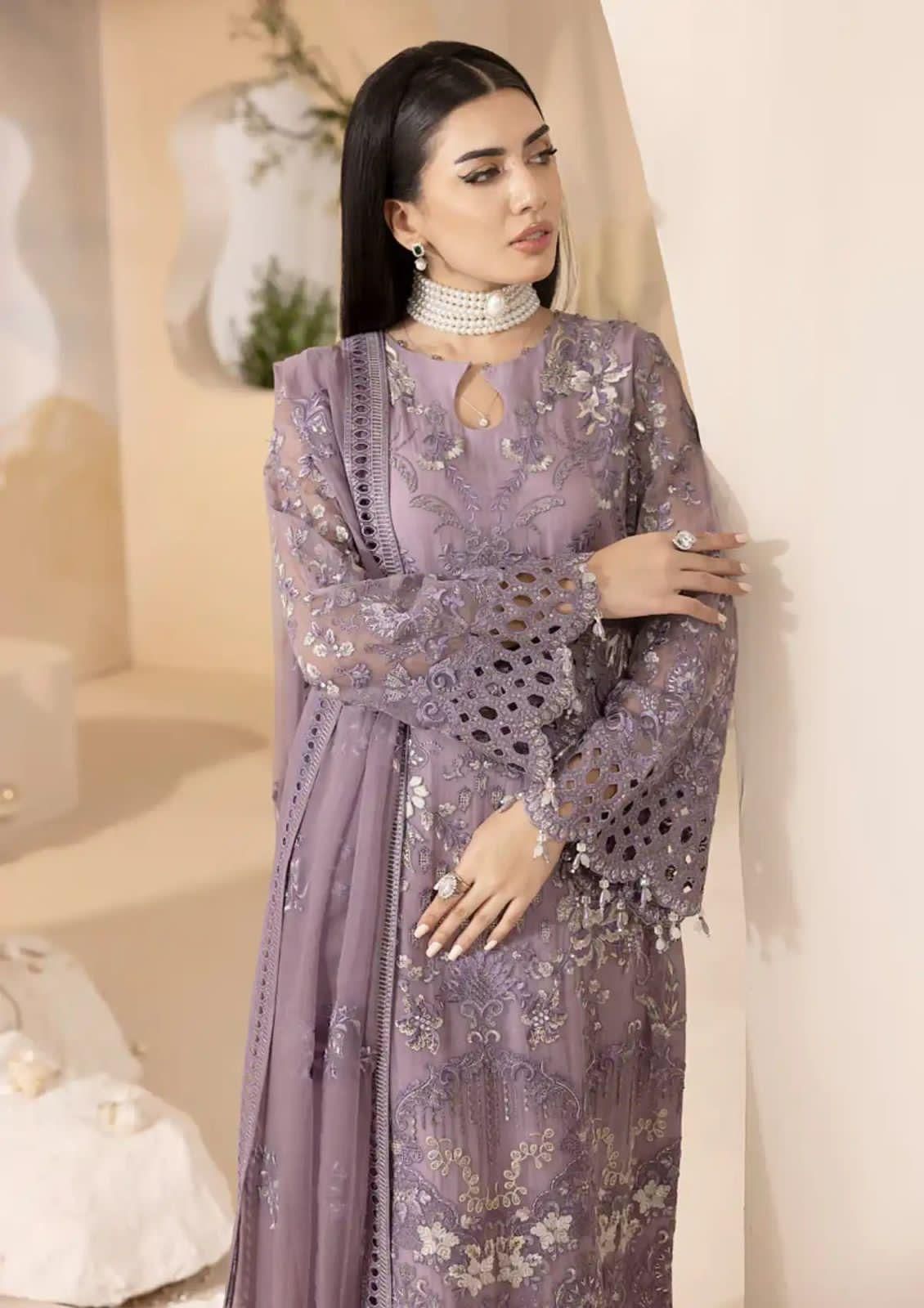 LAVISH – LUXURY CHIFFON COLLECTION UNSTITCHED REPLICA 3-PIECE SUIT