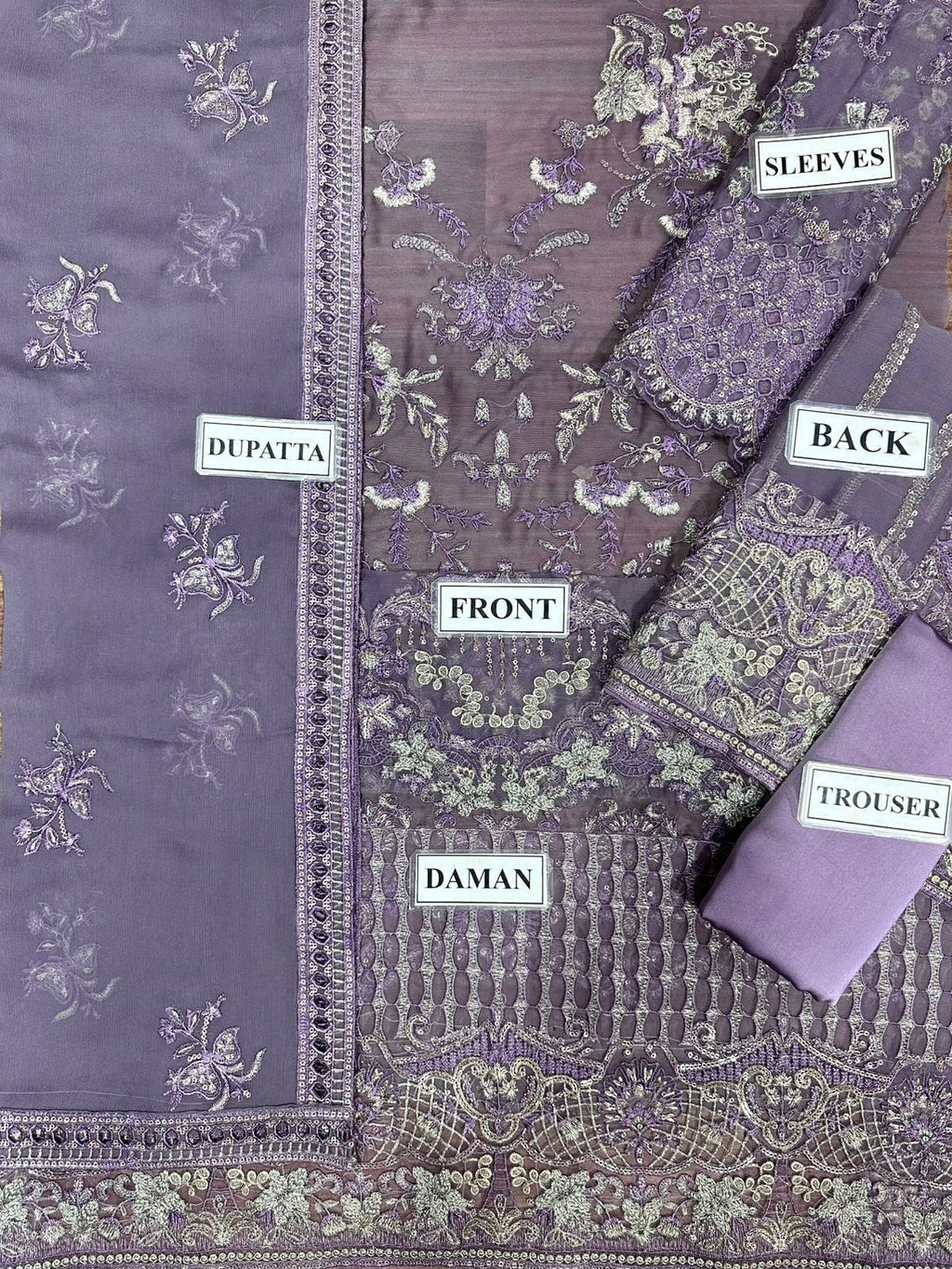 LAVISH – LUXURY CHIFFON COLLECTION UNSTITCHED REPLICA 3-PIECE SUIT