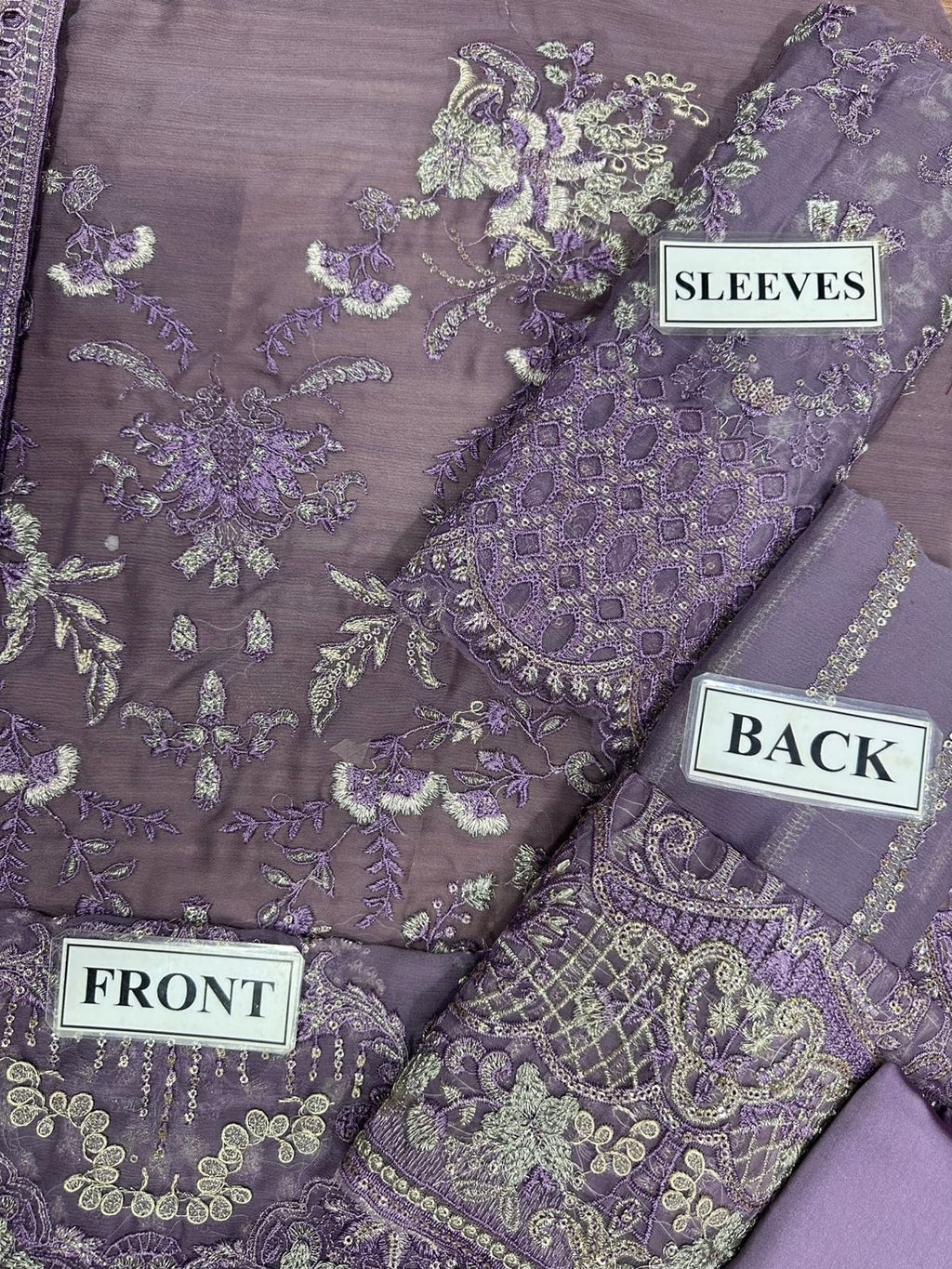 LAVISH – LUXURY CHIFFON COLLECTION UNSTITCHED REPLICA 3-PIECE SUIT