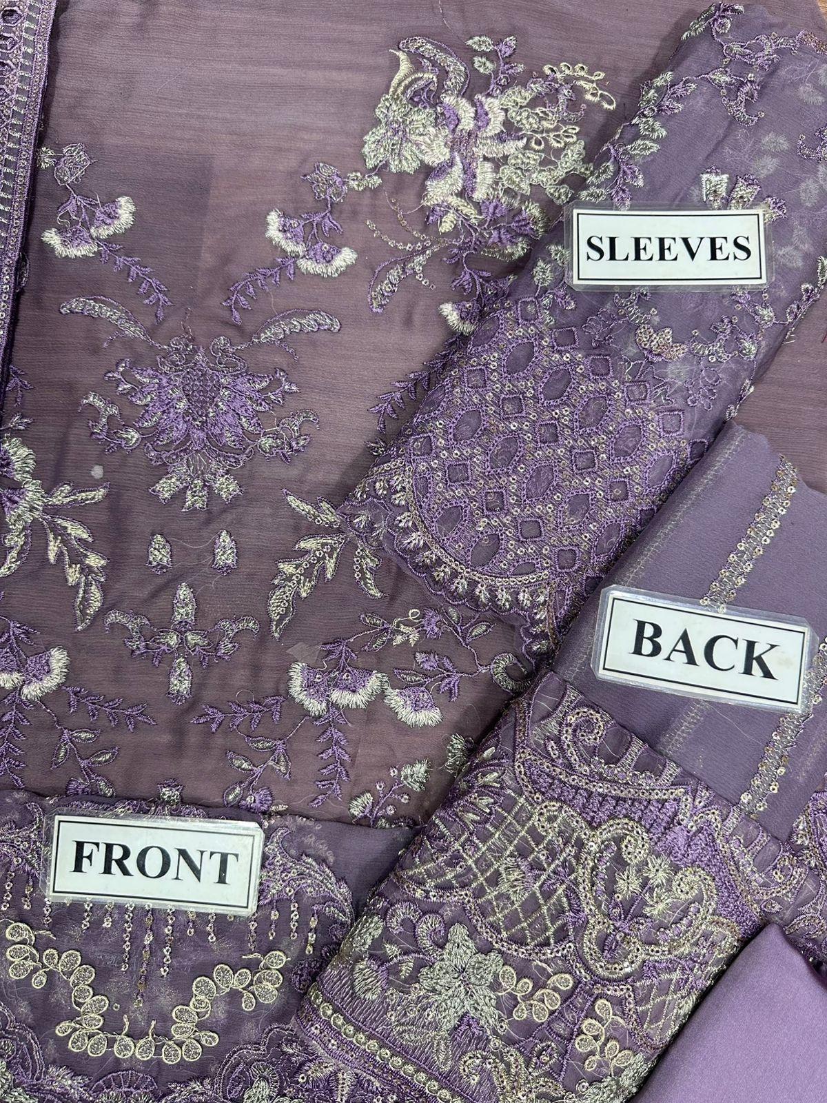 LAVISH – LUXURY CHIFFON COLLECTION UNSTITCHED REPLICA 3-PIECE SUIT