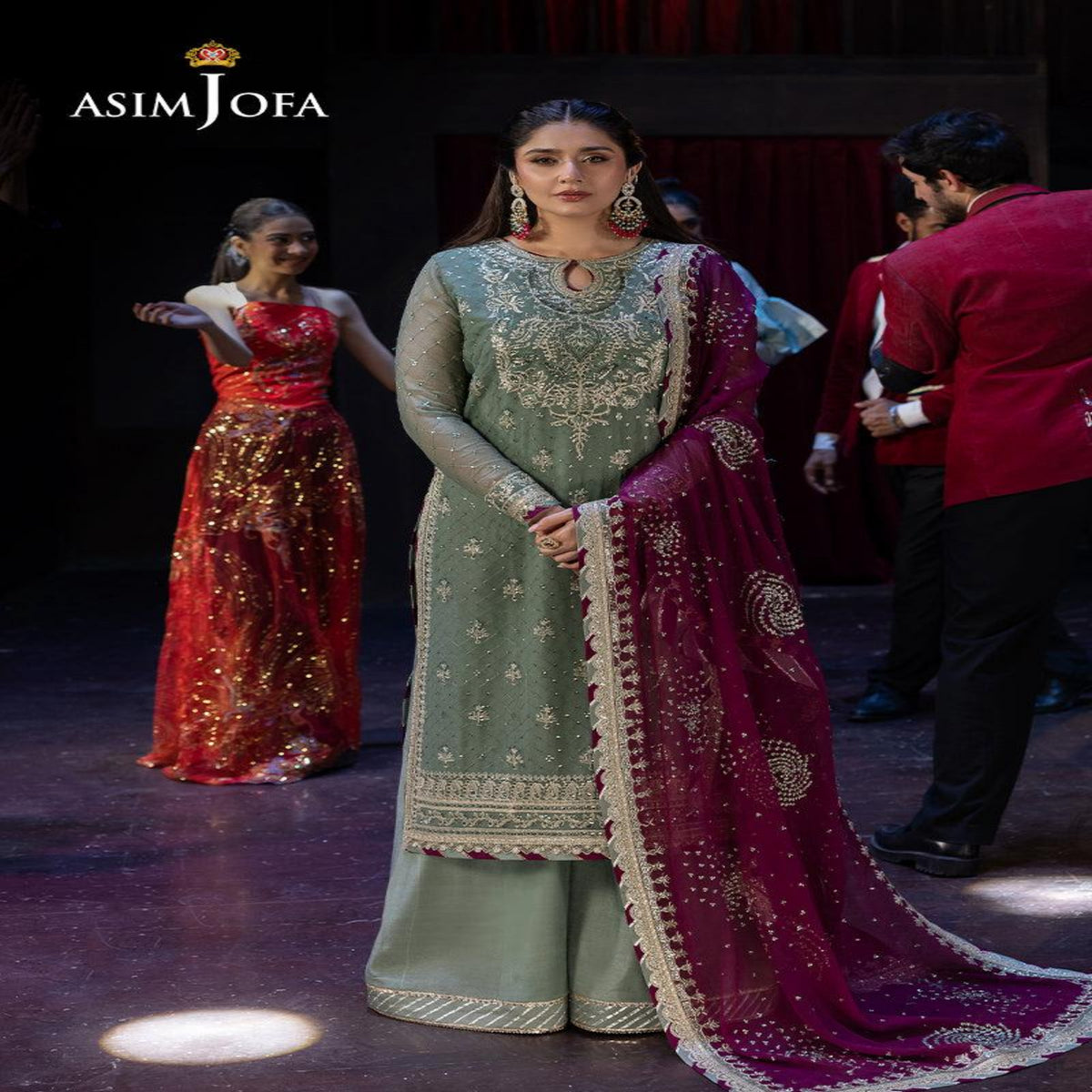 ASIM JOFA – CHIFFON EMBROIDERED COLLECTION UNSTITCHED 3-PIECE SUIT