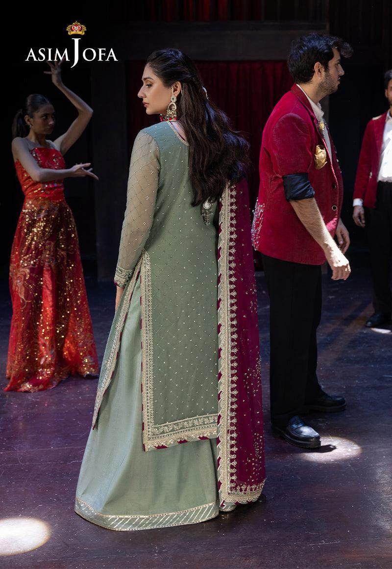 ASIM JOFA – CHIFFON EMBROIDERED COLLECTION UNSTITCHED 3-PIECE SUIT