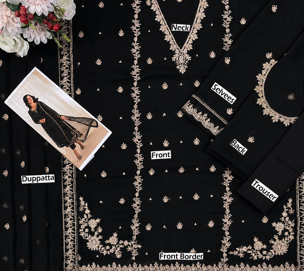 IZNIK – HIT CODE ARTICLE LUXURY UNSTITCHED 3-PIECE SUIT